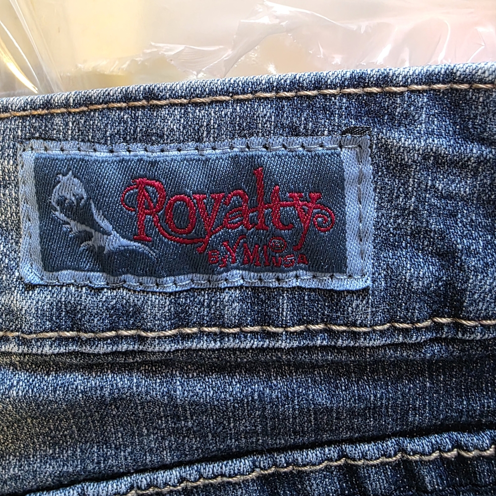 Royalty For Me Women's Straight Leg Blue Jeans    NWOT                       #11 - Picture 4 of 6